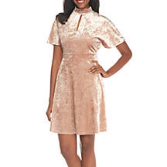 Grey & Gray velvet dress sz 8 rosegold NWT *D6 - Picture 1 of 5